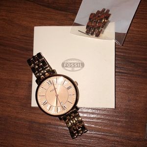 Rose Gold Fossil Watch